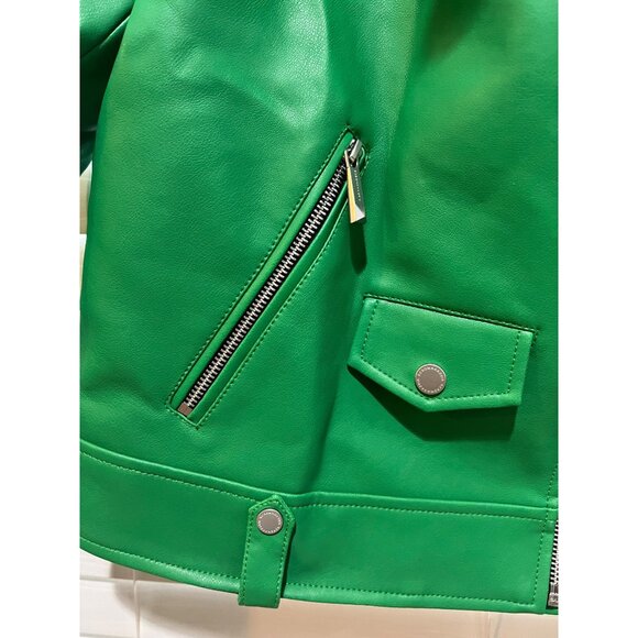 BCBG Max Faux Leather Biker Jacket NWT MSRP $298 -‎ Size M - Picture 5 of 9